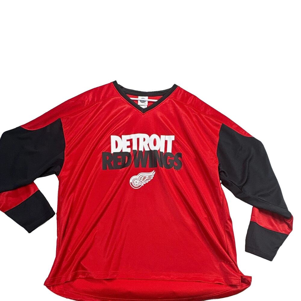 Vintage Detroit Red Wings NHL Officially Licensed Red/Black Hockey Jersey 2XL